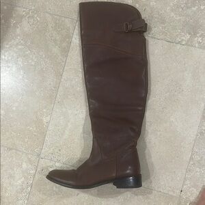 Gardini Chocolate Borwn Leather Over-the-Knee Boot  6